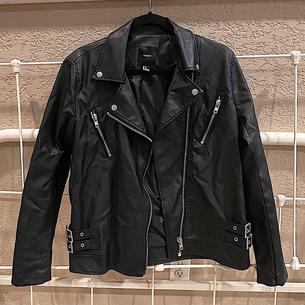 Forever 21 Black Faux Leather Moto Jacket